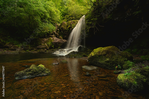 Campsie Glen waterfalls, highlands, Scotland. Campsie waterfalls, Campsie Glen Scotland. Located in the highlands Scotland.