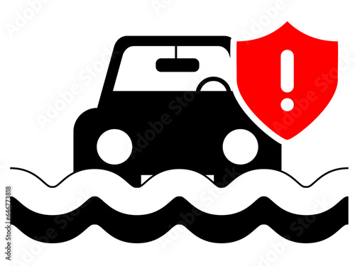 Black and White line art style, editable vector file on transparent background. Insurance concept