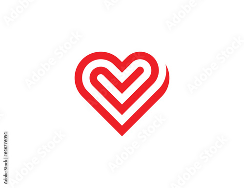 Heart Love Logo Concept symbol sign icon Design Element. Medical, Health Care, Valentine's Day Logotype. Vector illustration template
