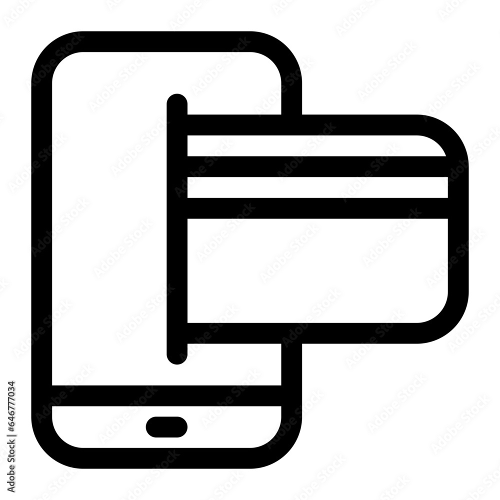 online payment line icon online payment line icon