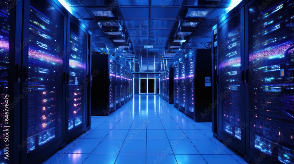 Server room where video game servers are hosted Server room where video game servers are hosted