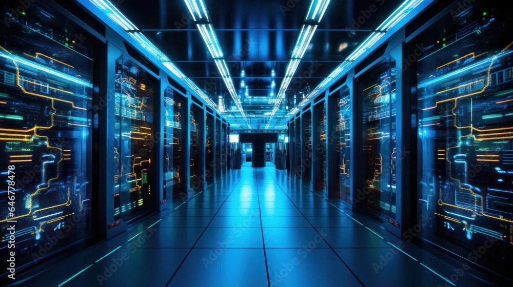 Server room where video game servers are hosted Server room where video game servers are hosted