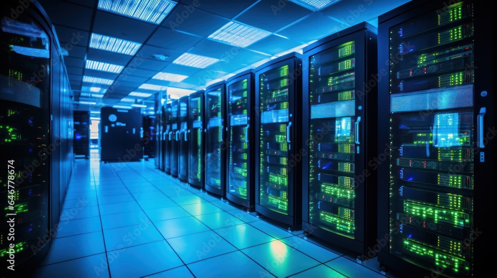Server room where video game servers are hosted Server room where video game servers are hosted