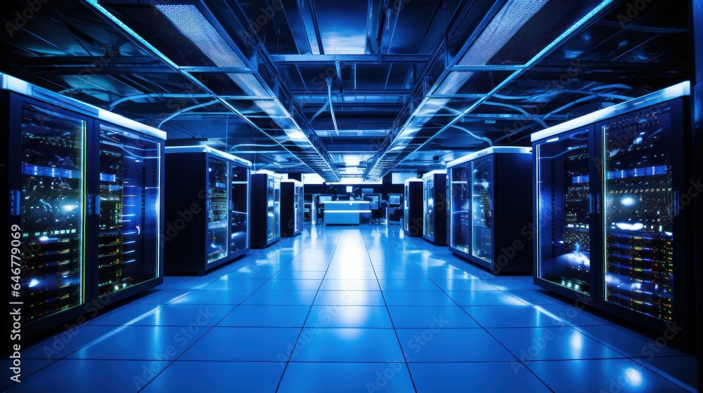 Server room where video game servers are hosted Server room where video game servers are hosted