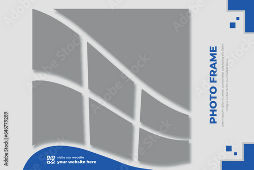 Photo collage strip effect mockup