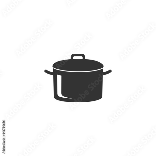 Cooking pot or stockpot stock pot flat vector icon for cooking 