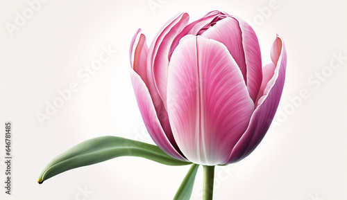 Wallpaper Mural pink tulip isolated on white Torontodigital.ca