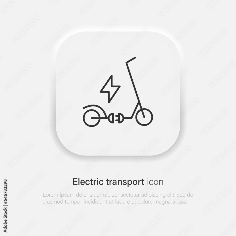 Electric transport icon. Ecological transportation symbol. Vector EPS 10 Electric transport icon. Ecological transportation symbol. Vector EPS 10