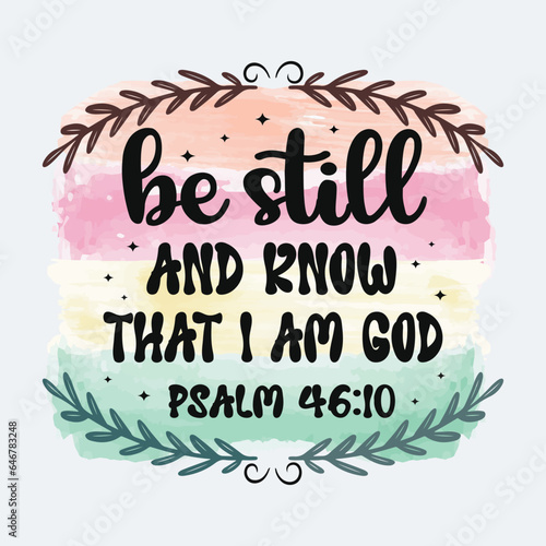 bible verse psalms know god christian quote svg. Created using Generative AI Technology