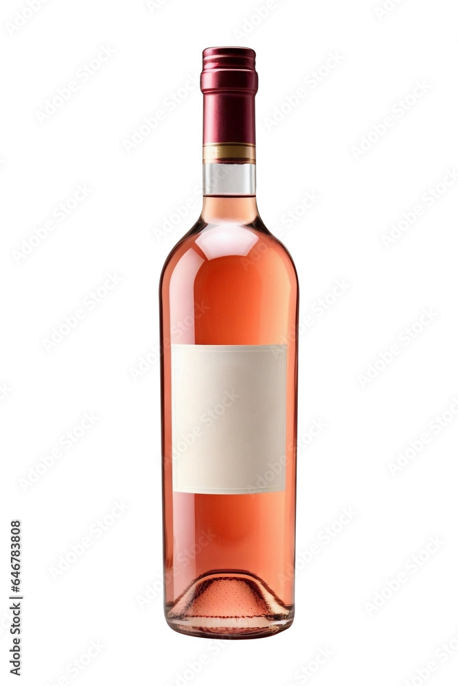 Rose wine bottle on transparent background Rose wine bottle on transparent background