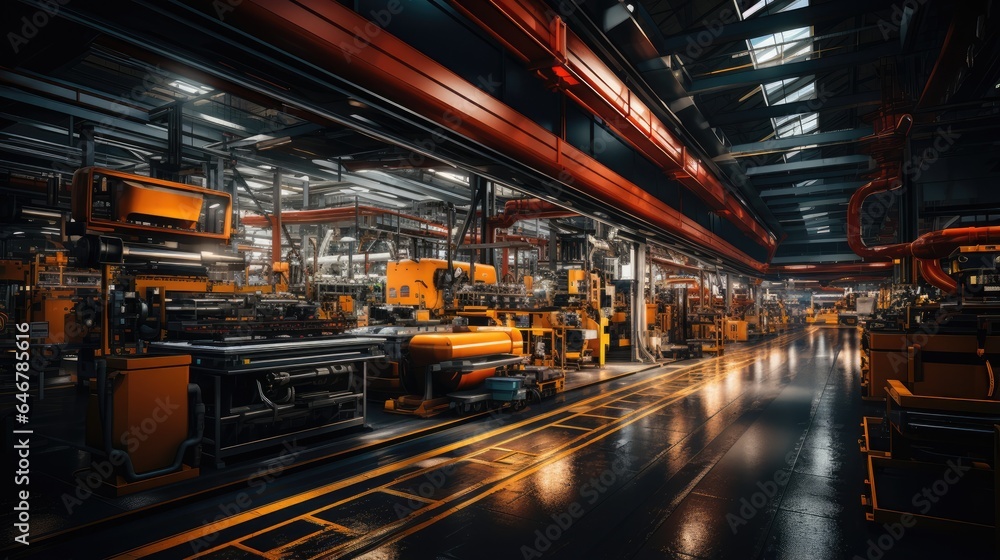 the inside of the welding factory warehouse is sophisticated and modern the inside of the welding factory warehouse is sophisticated and modern