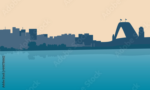 sydney harbour silhouette