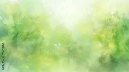 abstract blurred light watercolor fresh green eco background.