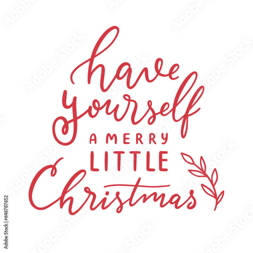 Vector Hand Lettering Merry Christmas Greeting