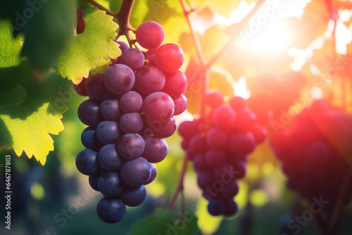 Wine grapes harvest autumn fruit