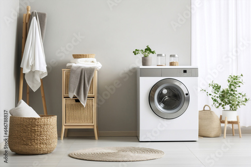Laundry household housework machine cleaning housekeeping © VICHIZH