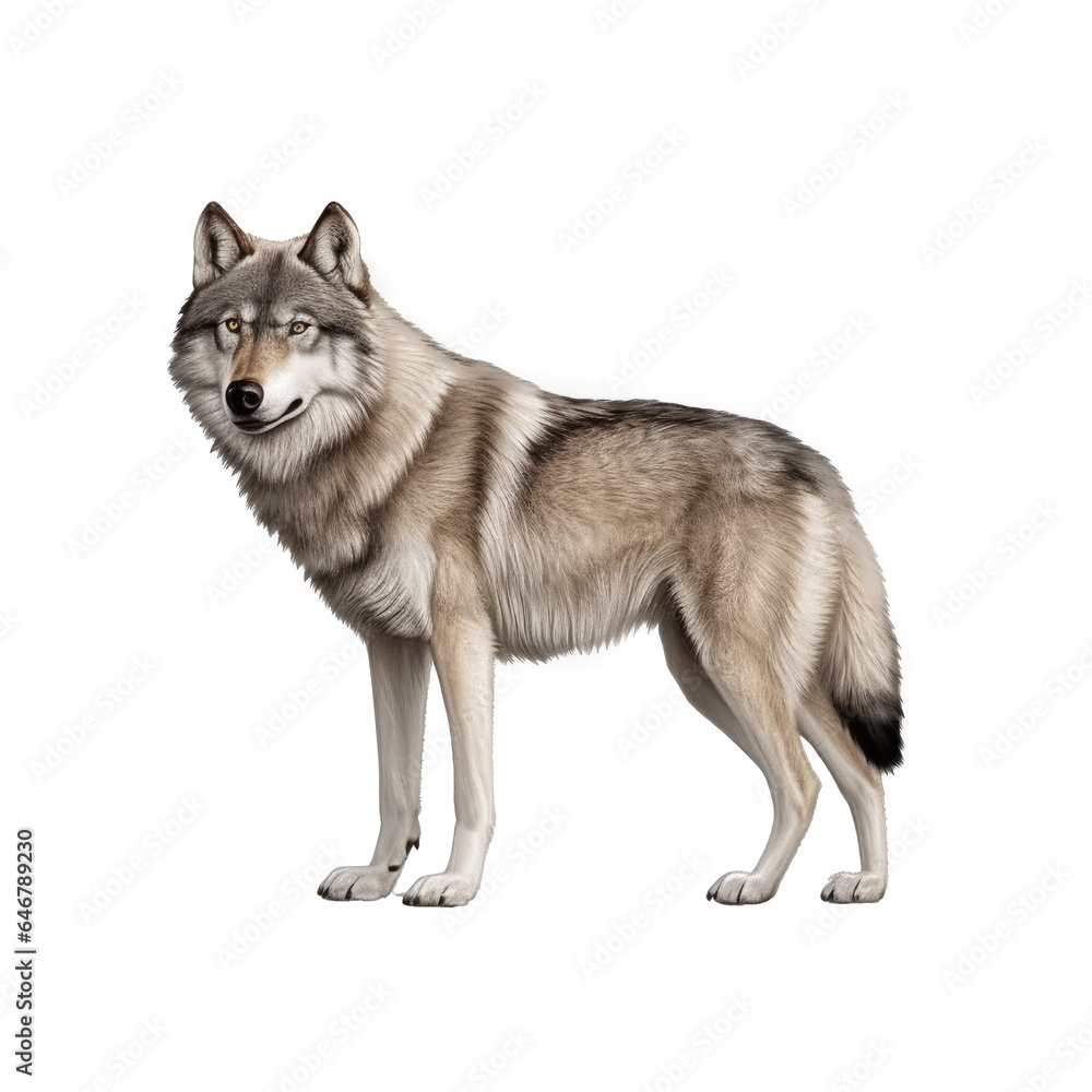 Wolf, Isolated On Transparent, PNG