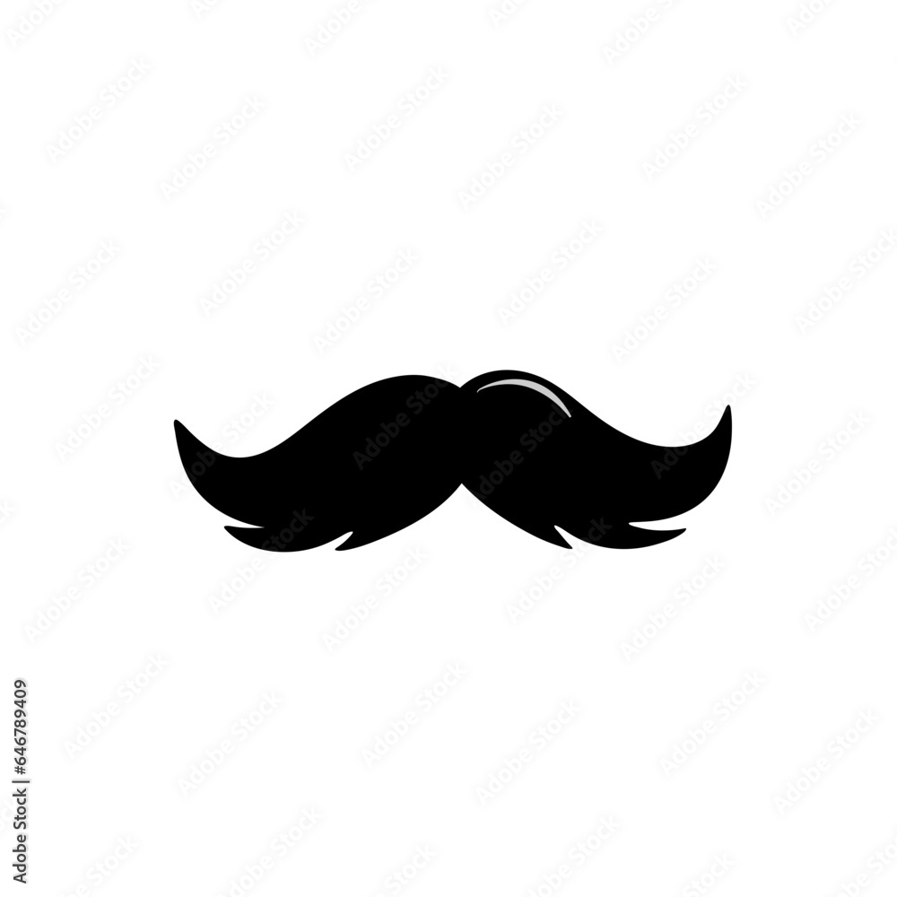 Black sillhouettes of moustache vector collection Black sillhouettes of moustache vector collection