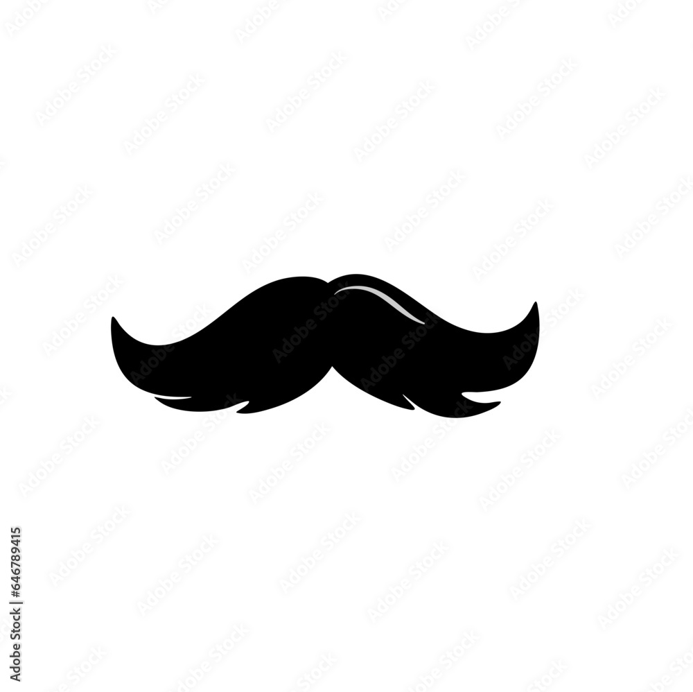 Black sillhouettes of moustache vector collection Black sillhouettes of moustache vector collection
