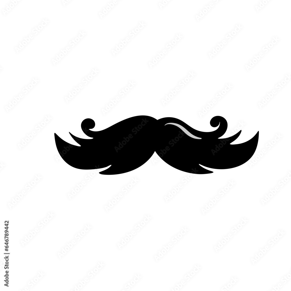 Black sillhouettes of moustache vector collection Black sillhouettes of moustache vector collection