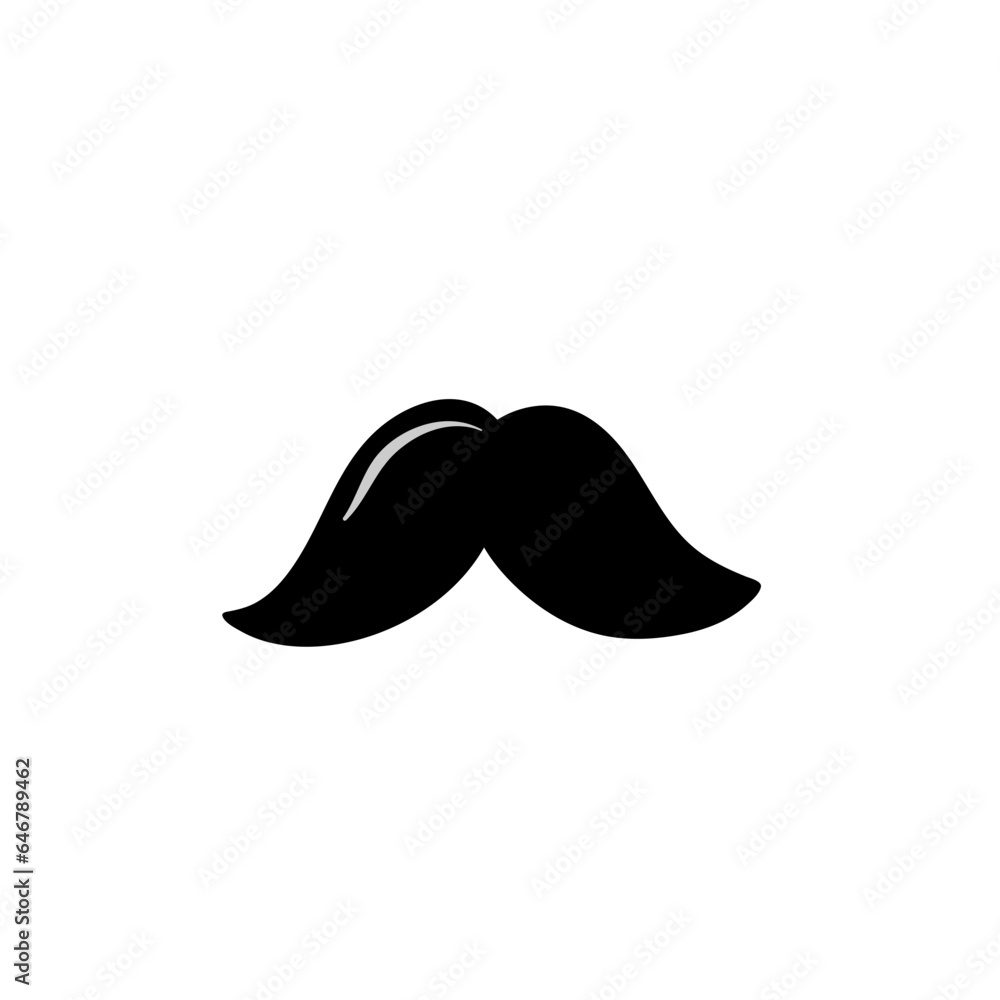 Black sillhouettes of moustache vector collection Black sillhouettes of moustache vector collection