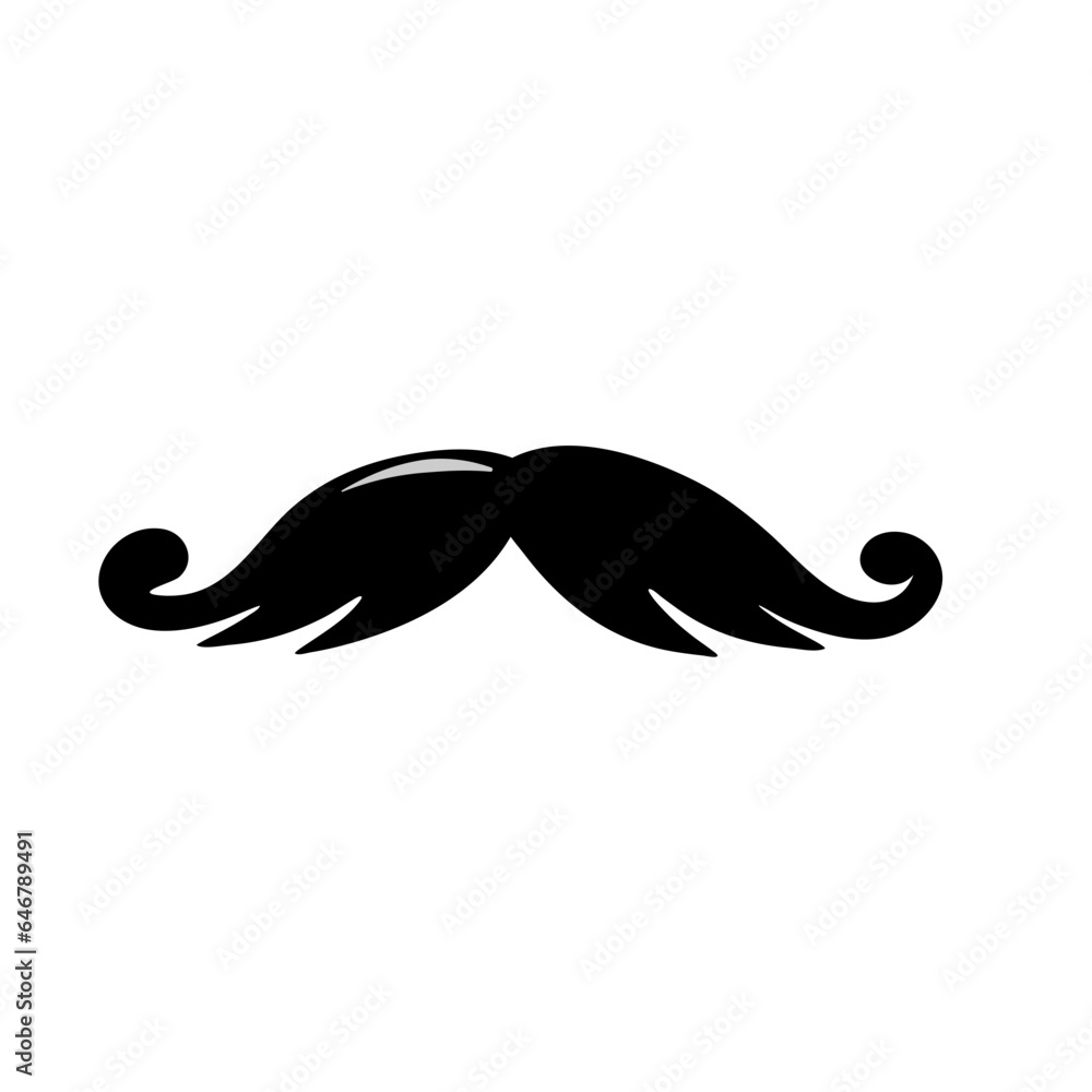 Black sillhouettes of moustache vector collection Black sillhouettes of moustache vector collection
