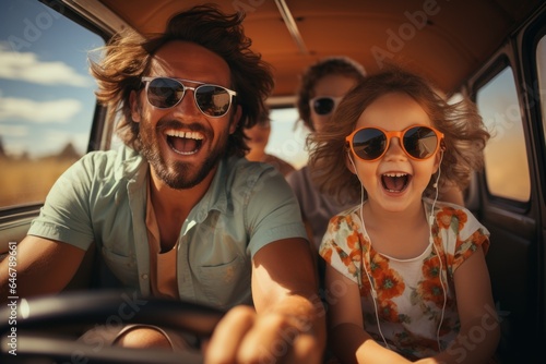 cheerful young family having fun together © nataliya_ua