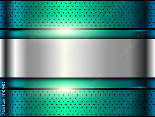 Silver green metal background, chrome texture metallic, shiny metallic wallpaper.