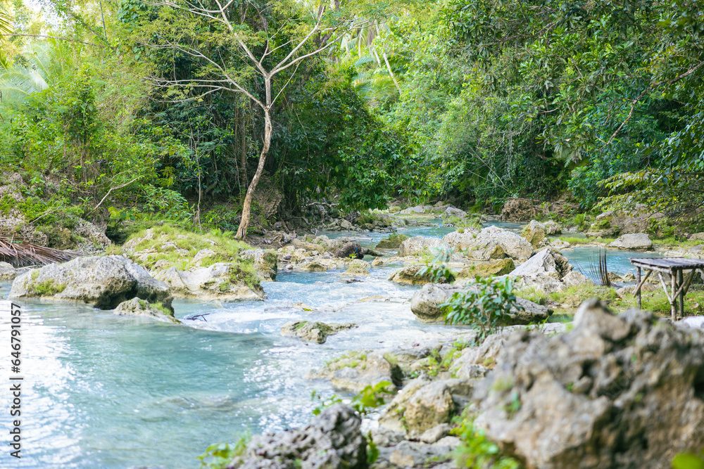 the calm and mystical streams of Cambugahay Falls in Siquijor Island, the Philippines the calm and mystical streams of Cambugahay Falls in Siquijor Island, the Philippines