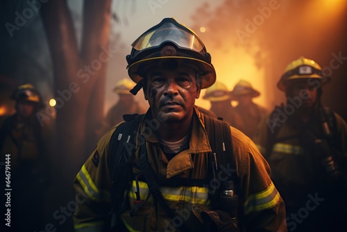 a firefighter wearing a helmet at work
