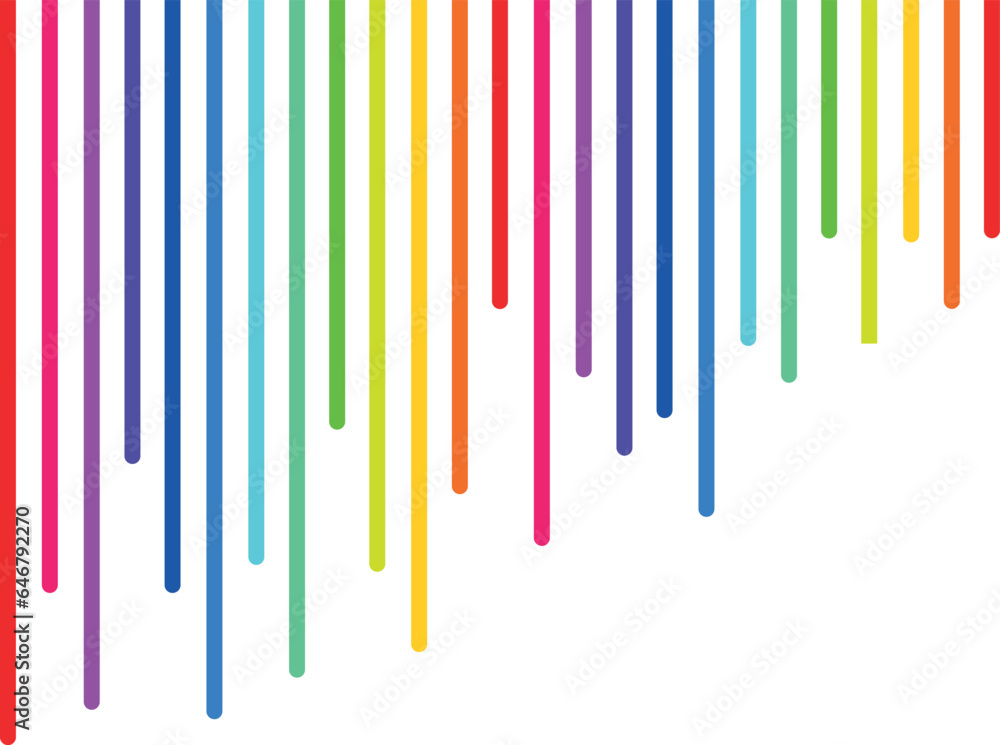 color abstraction, rainbow stripes, LGBT colors on a transparent background, colored pencils and paints