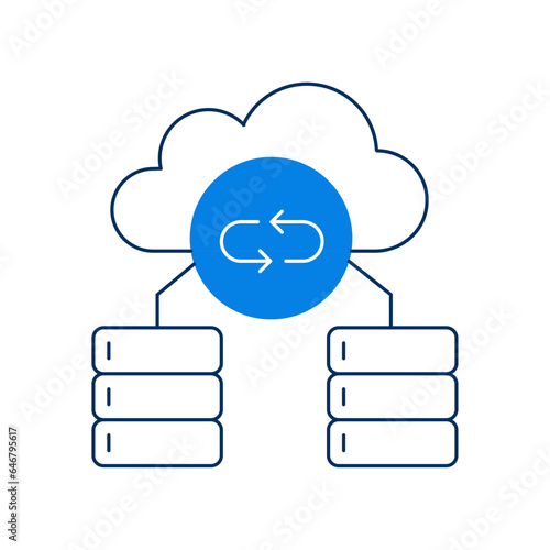 Data Synchronization Process Icon. Editable.