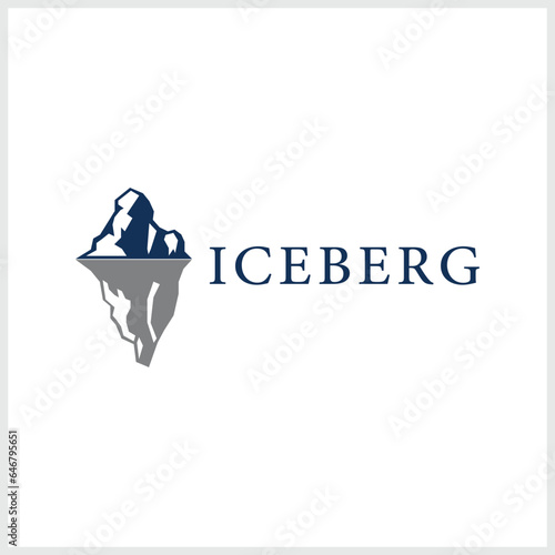 Iceberg vector logo illustration isolated on white background