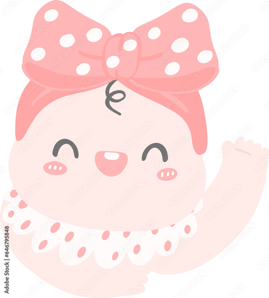 Cute baby girl shower, newborn hand painting Cute baby girl shower, newborn hand painting