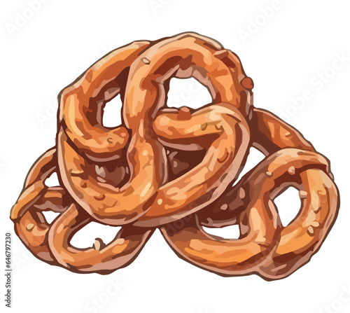 Crunchy pretzel snack baked for gourmet refreshment