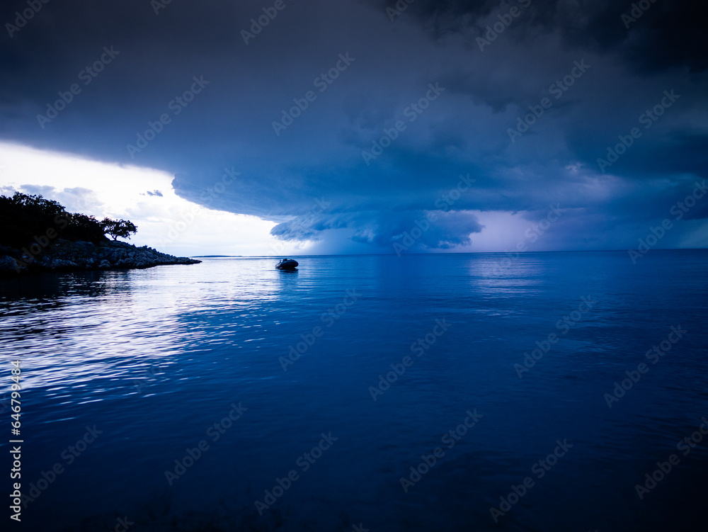 Storm at sea in Croatia