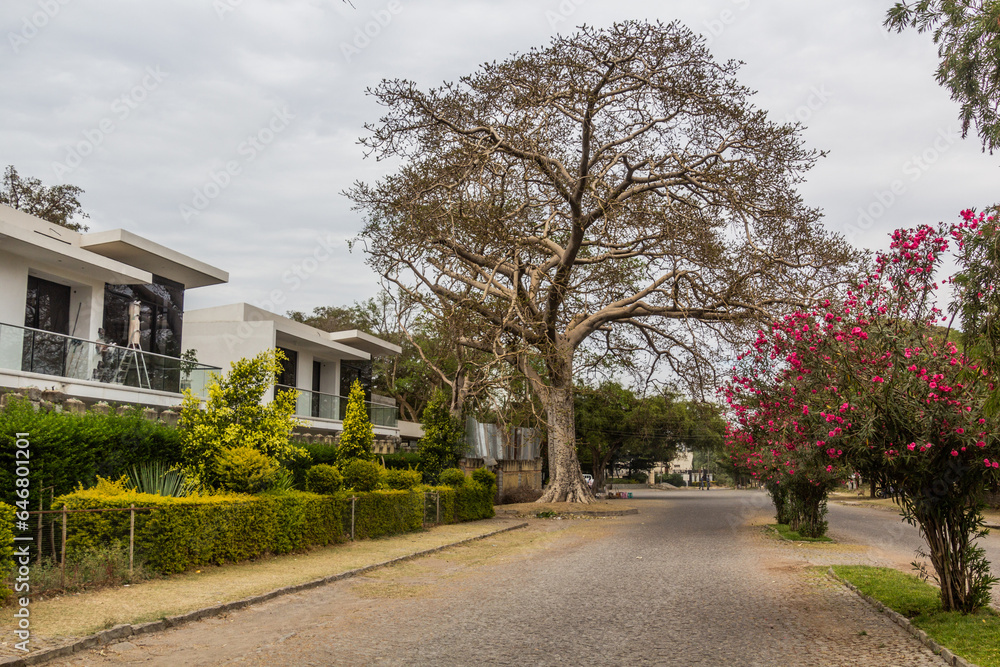 Street in a residential area of Hawassa, Ethiopia