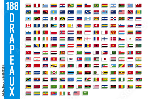 188 drapeaux monde photo