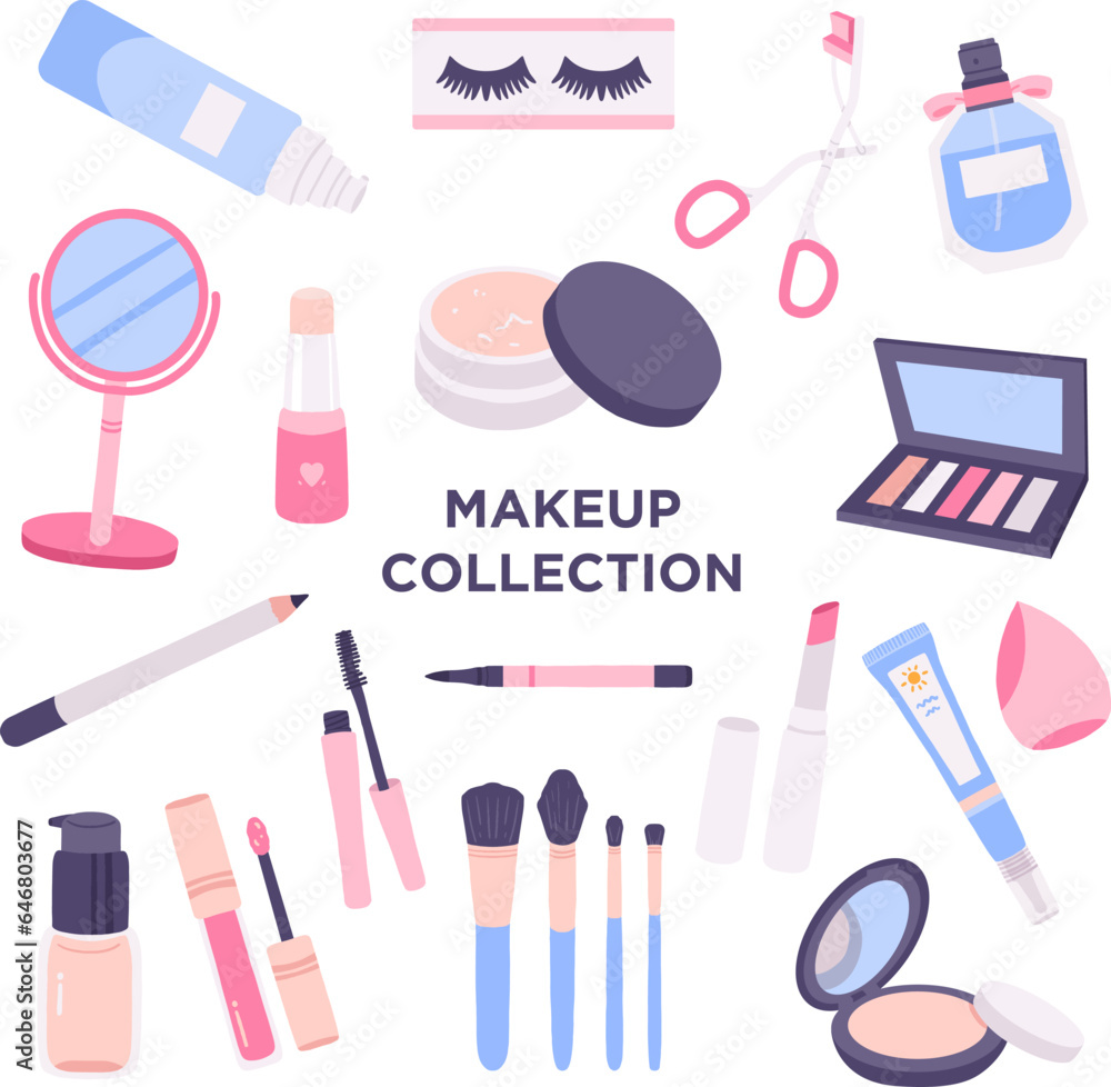 set of cosmetics makeup collection set of cosmetics makeup collection