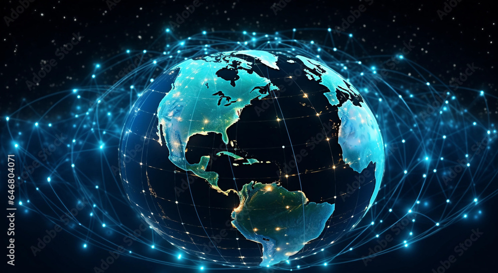 Fototapeta premium earth globe with space for your text