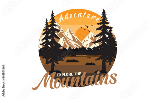mountain t shirt design, hiking t shirt design, adventure t shirt design