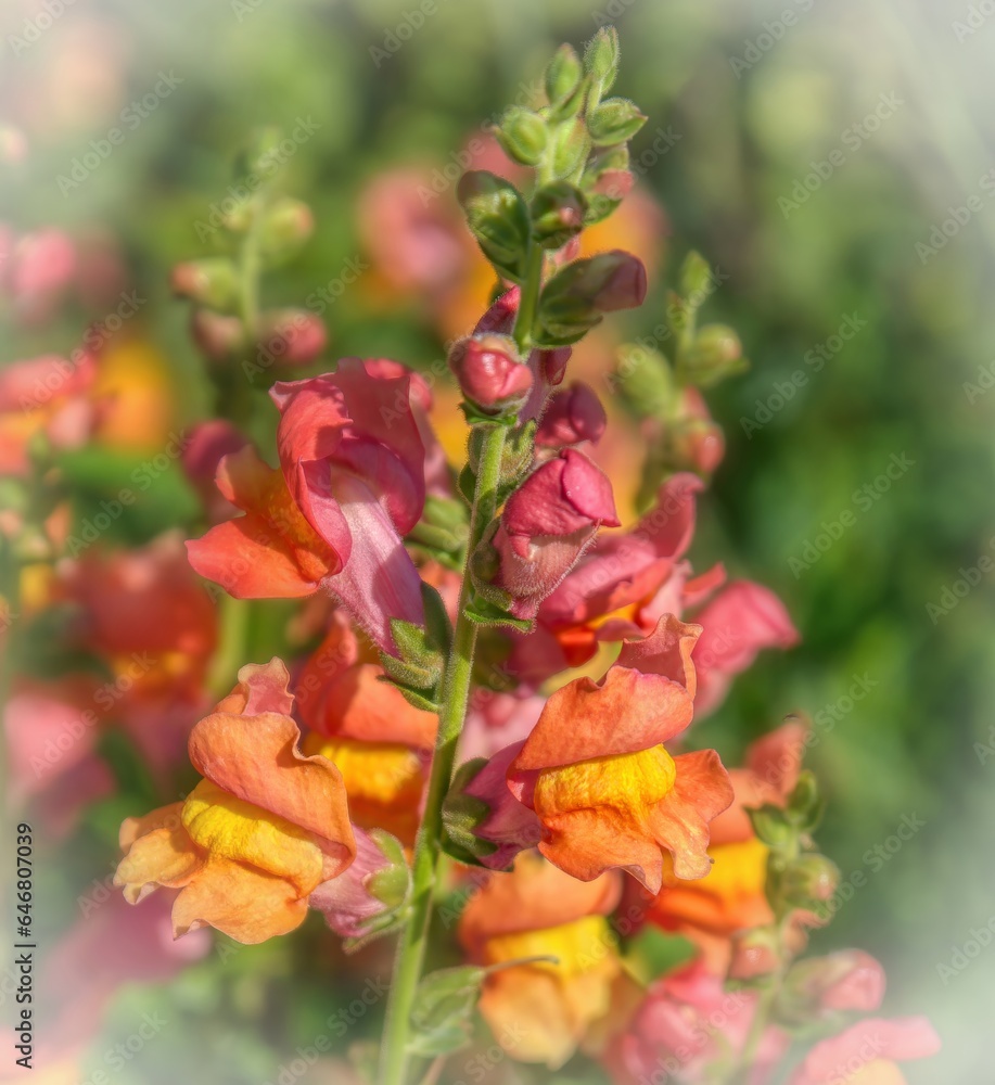Snapdragon Spectacle: Vibrant Orange Dragon Flowers