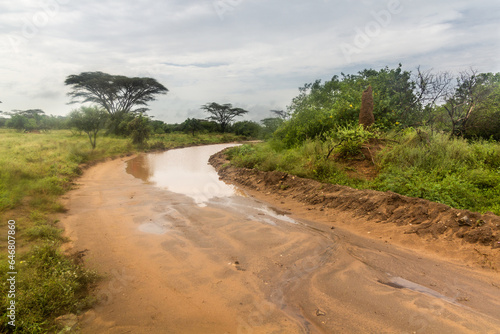 Muddy road in Omo valley, Ethiopia