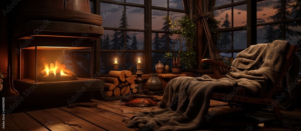 Cozy room with a fireplace to unwind in after work.
