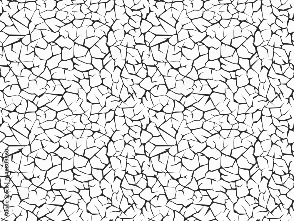 Seamless crack pattern. Craquelure texture isolated on white background. Vector illustration Seamless crack pattern. Craquelure texture isolated on white background. Vector illustration