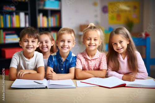 elementary school students in the classroom
