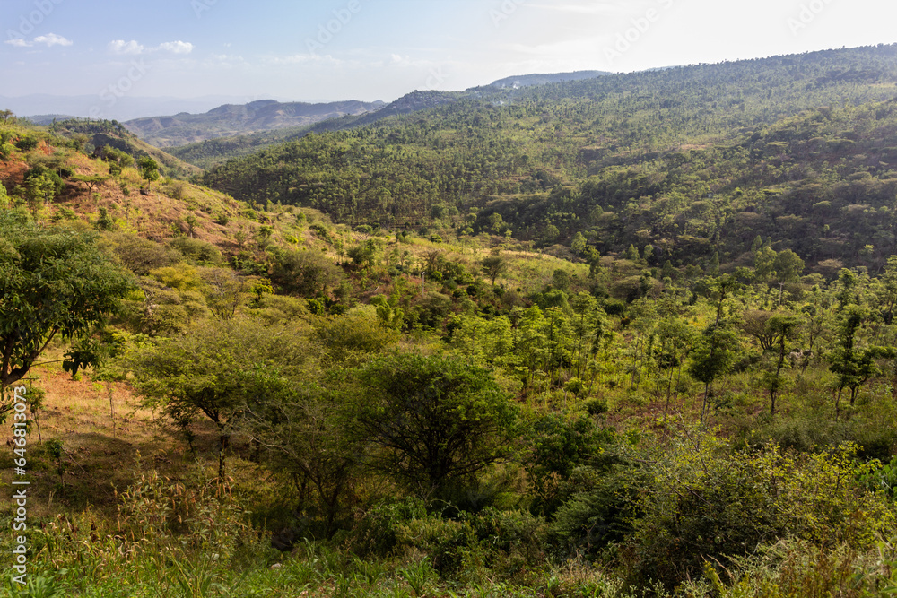 View of rural landscape near Konso, Ethiopia