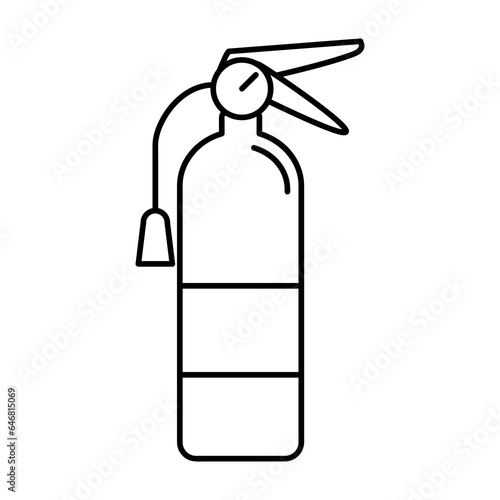 Fire extinguisher line icon. Extinguisher outline vector flat illustration on white background..eps