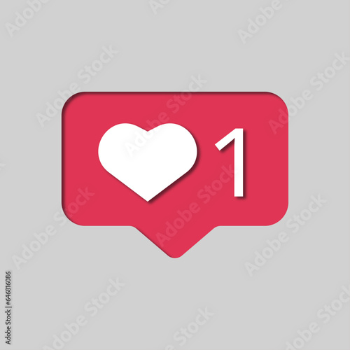 Bouton plus j'aime réseaux sociaux