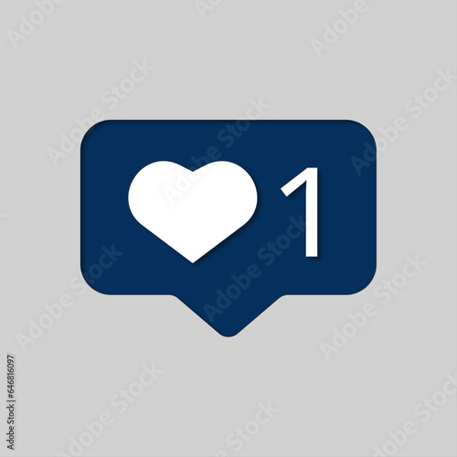 Bouton plus j'aime réseaux sociaux